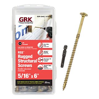 GRK 5/16 in. x 6 in. RSS™ Rugged Structural Screw Handy-Pack, 25 Count