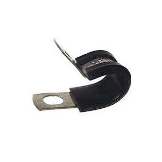GB PPR-1550 Insulated Cable Clamp, 1/2 in Dia Max Bundle, Rubber/Steel, Black