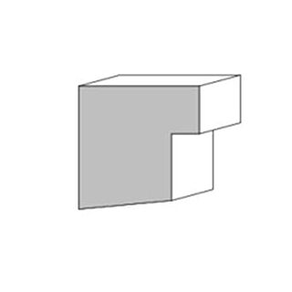 Metrie (M28) 1-1/16 in. x 1-1/16 in. x 16 ft. Contemporary Back Band Moulding, Primed Finger-Jointed Poplar