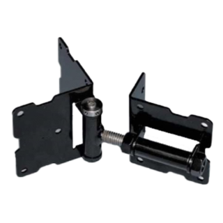 Black SS Self Closing Hinges for Vinyl Fencing, Pair