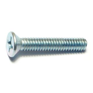 MIDWEST 1/4 in.-20 x 1-1/2   in Zinc Plated Steel Coarse Thread Phillips Flat Head Machine Screws, 35 Count