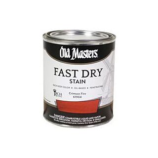 Old Masters, Fast Dry Interior Stain, Crimson Fire, Quart