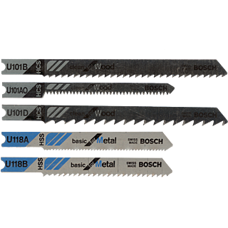 Bosch 5 pc. Assortment U-shank Jig Saw Blade Set for Wood and Metal
