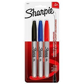Sharpie 30173 Permanent Marker, Fine Assorted Lead/Tip
