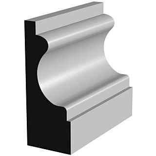 Millwork Design by Oxford AB001, 11/16 in. x 1-7/8 in. Shoe, Panel or Cap Moulding,  Primed Finger-Jointed Pine, 16 ft.