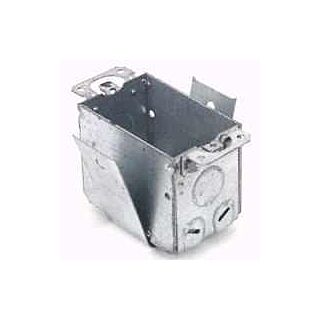 RACO 545 Switch Box, 1-Gang, 2-Knockout,Galvanized Steel, Gray