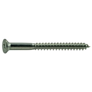 MIDWEST #8 x 2 in. Zinc Plated Steel Phillips Flat Head Wood Screws. 50 Count