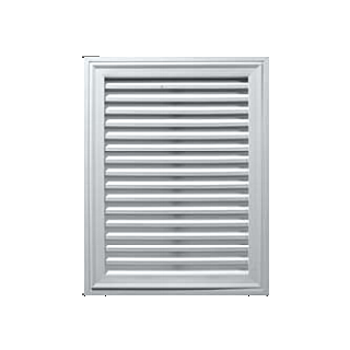 12 in. x 18 in. Mid-America Vinyl Gable Louver, White