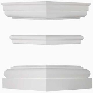 10 in. Turncraft Tuscan Cap & Base for Square Poly-Classic Columns
