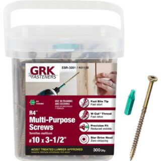 GRK #10 x 3-1/2 in. R4™ Multi-Purpose Framing and Decking Screw Pro-Pak, 300 Count