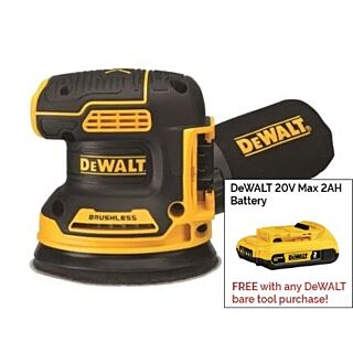 DeWalt DCW210B 20V MAX* XR® 5 in Brushless Cordless Variable-Speed Random Orbital Sander (Tool Only)