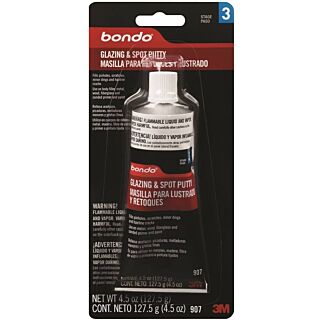 Bondo Glazing and Spot Putty, Red, 4.5 fl. oz