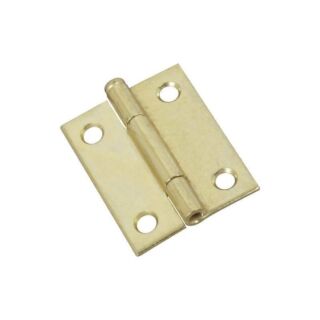 National Hardware N141-879 Narrow Hinge, 10 lb Weight Capacity, Steel, Brass