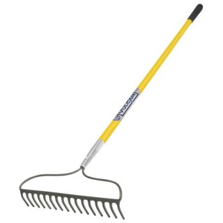 Vulcan Bow Rake, 15-Tine, 60 in. long Fiberglass Handle