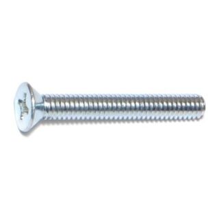 MIDWEST #8-32 x 1¼ in. Zinc Plated Steel Coarse Thread Phillips Flat Head Machine Screws, 100 Count