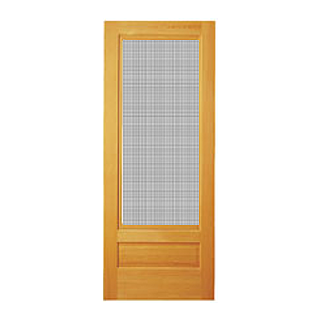 CDC Easy-Change 1-Light over 1-Panel Wood Combination Door w/ Screen