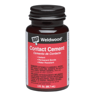 00107 3 OZ TAN DAP WELDWOOD CONTACT CEMENT (00105)