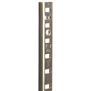 Knape & Vogt 255 Series PK255 ZC 36 Heavy-Duty Shelf Standard, 500 lb Weight Capacity, Mortise Mounting, 23 ga, Steel