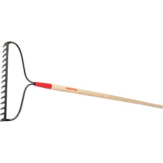RAZOR-BACK Bow Rake, 15-Tine Steel head, 66 in. Hardwood Handle