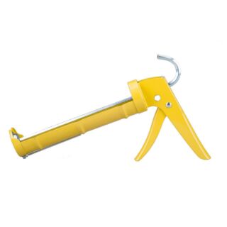 10OZ YELLOW CONTRACTOR PROFESSIONAL CRADLE HEX-ROD CAULK GUN, CUTTER, POKER, LADDER HOOK