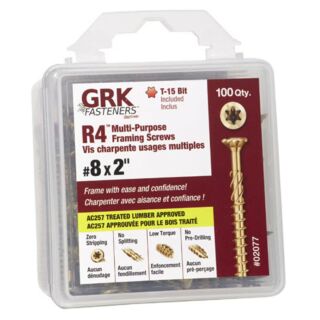 GRK #8 x 2 in. R4™ Multi-Purpose Screw Handy-Pak, 100 Count