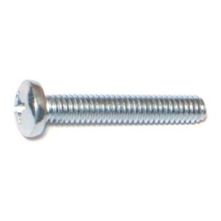 MIDWEST #8-32 x 1 in. Zinc Plated Steel Coarse Thread Phillips Pan Head Machine Screws, 125 Count