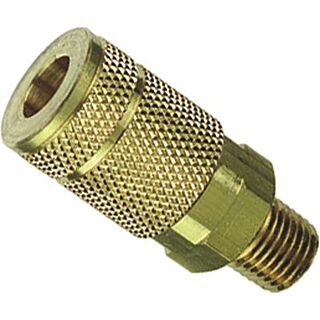 Tru-Flate 13-605 T-Style Coupler, 3/8 in MNPT, Steel