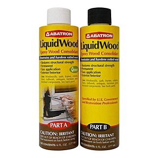 LiquidWood, Epoxy Wood Consolidant, Part A and Part B, 6 oz.