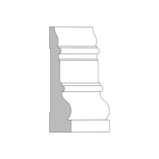 Millwork Design by Oxford (M29) 1-1/16 in. x 4-3/8 in. x 16 ft. Casing, Primed Finger-Jointed Pine