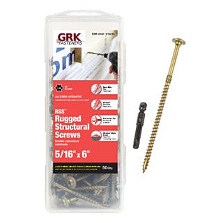 GRK 5/16 in. x 6 in. RSS™ Rugged Structural Screw Pro-Pack, 50 Count