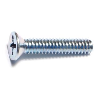 MIDWEST #10-24 x 1 in. Zinc Plated Steel Coarse Thread Phillips Flat Head Machine Screws, 100 Count