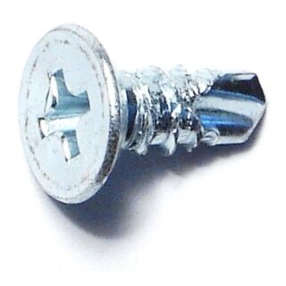 MIDWEST #10-16 x 1/2 in. Zinc Plated Steel Phillips Flat Head Self-Drilling Screws, 80 Count