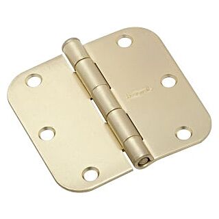 National Hardware N830-334 Door Hinge, Cold Rolled Steel, Satin Brass, Full-Mortise Mounting