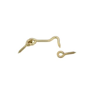 National Hardware V2001 Series N118-117 Hook and Eye, Solid Brass, 1 Pack