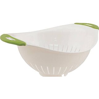 Euro-Ware Colander, 5 qt Capacity, Plastic, Rubber Handle