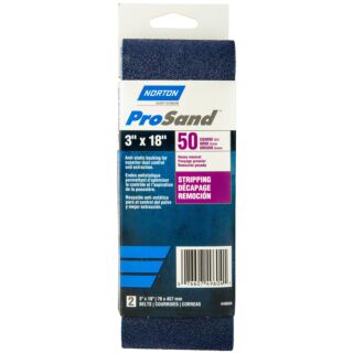 Norton 3 in. x 18 in. ProSand Portable Sanding Belts, 2 Pack