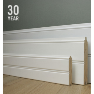 5/8  x 4 x 16 ft. WindsorONE Protected - Edge & Center Bead Primed Finger Joint Pine T&G