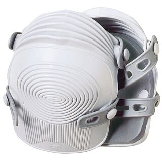 CLC 361 Non-Skid Knee Pad, Button and Loop Closure, Synthetic Rubber Strap, White