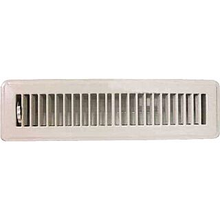 Worldwide Sourcing Floor Register, 2 In H X 12 In W, Steel, White