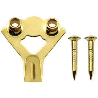 OOK 50037 Picture Hanger, 100 lb Weight Capacity, Steel, Brass