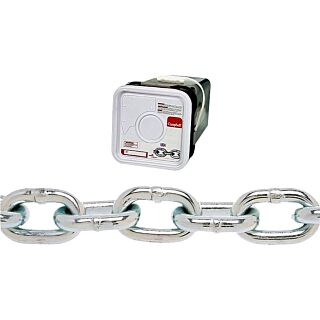 Campbell 014-3626 Proof Coil Chain, 2650 lb Working Load Limit, 3/8 in, Steel, Zinc