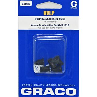 Graco HVLP Duckbill Check Valve Kit, 5 Pack