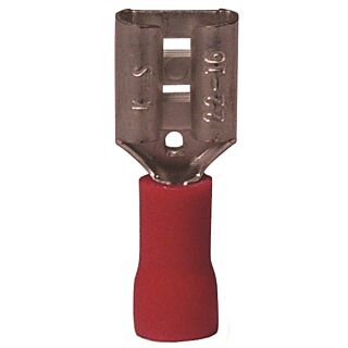 GB 20-141F Disconnect Terminal, 600 V, 22 to 16 AWG, Vinyl Insulation, Red