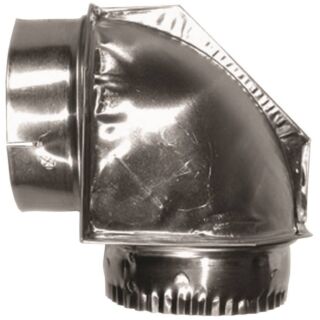 BUILDER'S BEST SAF-T-DUCT 010151 Close Elbow, 4.2 in Male x Female Thread, Aluminum
