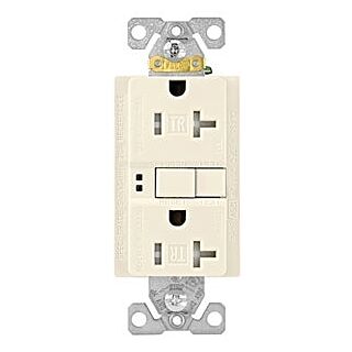 Eaton Wiring Devices TRSGF20LA Duplex GFCI Receptacle, 20 A, 2-Pole, 5-20R, Light Almond