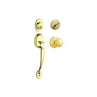 Schlage Plymouth F60VPLY/PLY505 Handleset, Keyed Different Key, 1 Grade, Brass