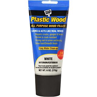 Dap Plastic Wood, White, 6 oz.