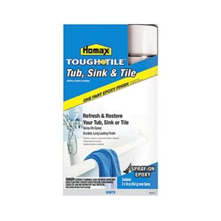 Homax Tough as Tile, Tub Sink & Tile Refinishing Kit, White, Spray Paint