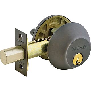 Schlage B60NV716 Deadbolt, 1-Cylinder, Aged Bronze