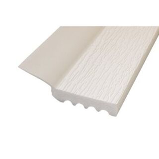 Randall Garage Door Stop with Weatherstrip, Simulated Wood Grain, 7 ft.- White
